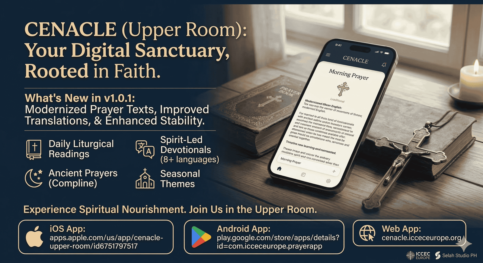 Find Your Digital Sanctuary: Introducing the Cenacle (Upper Room) App