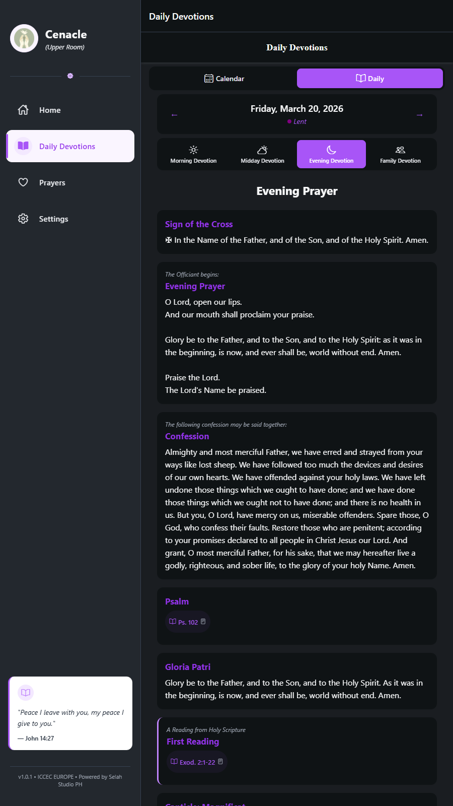 Find Your Digital Sanctuary: Introducing the Cenacle (Upper Room) App cenacle.icceceurope.org (chromebook test)